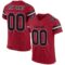cardinal_0001 Custom Cardinal Black-White Mesh Authentic Football Jersey