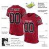 cardinal_0004-1 Custom Cardinal Black-White Mesh Authentic Football Jersey