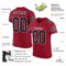 cardinal_0004-1 Custom Cardinal Black-White Mesh Authentic Football Jersey