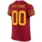Custom Cardinal Gold-Black Mesh Authentic Football Jersey