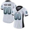 Custom White Black-Panther Blue Drift Fashion Football Jersey