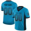 Custom Panther Blue Black-Gray Drift Fashion Football Jersey