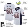 Custom White Navy-Orange Drift Fashion Football Jersey