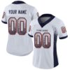 Custom White Navy-Orange Drift Fashion Football Jersey