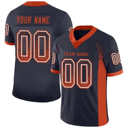 chicago_0059 Custom Navy Orange-White Drift Fashion Football Jersey