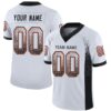 Custom White Black-Orange Drift Fashion Football Jersey