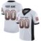 Custom White Black-Orange Drift Fashion Football Jersey