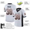Custom White Black-Orange Drift Fashion Football Jersey