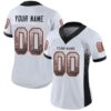 Custom White Black-Orange Drift Fashion Football Jersey