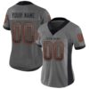 Custom Gray Black-Orange Drift Fashion Football Jersey