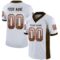 cleveland_0049 Custom White Brown-Orange Drift Fashion Football Jersey