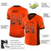 Custom Orange Brown-White Drift Fashion Football Jersey
