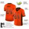 cleveland_0052-1 Custom Orange Brown-White Drift Fashion Football Jersey