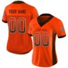 Custom Orange Brown-White Drift Fashion Football Jersey