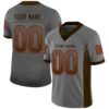 Custom Gray Brown-Orange Drift Fashion Football Jersey