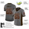 Custom Gray Brown-Orange Drift Fashion Football Jersey