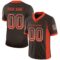 cleveland_0055 Custom Brown Orange-White Drift Fashion Football Jersey