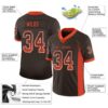 Custom Brown Orange-White Drift Fashion Football Jersey