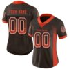 Custom Brown Orange-White Drift Fashion Football Jersey