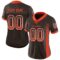 cleveland_0056 Custom Brown Orange-White Drift Fashion Football Jersey