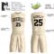 Custom Cream Black Round Neck Suit Basketball Jersey
