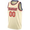 Custom Cream Orange-Royal Round Neck Rib-Knit Basketball Jersey