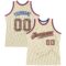 Custom Cream Camo-Royal Authentic Throwback Basketball Jersey