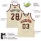 Custom Cream Black-Orange Authentic Throwback Basketball Jersey