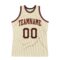 Custom Cream Black-Orange Authentic Throwback Basketball Jersey