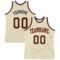 Custom Cream Black-Orange Authentic Throwback Basketball Jersey