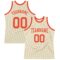 Custom Cream Orange Authentic Throwback Basketball Jersey