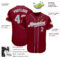 Custom Crimson Gray-White Authentic Baseball Jersey