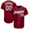 Custom Crimson Gray-White Authentic Baseball Jersey
