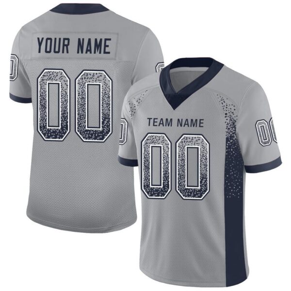 dallas_0035 Custom Light Gray Navy-White Drift Fashion Football Jersey