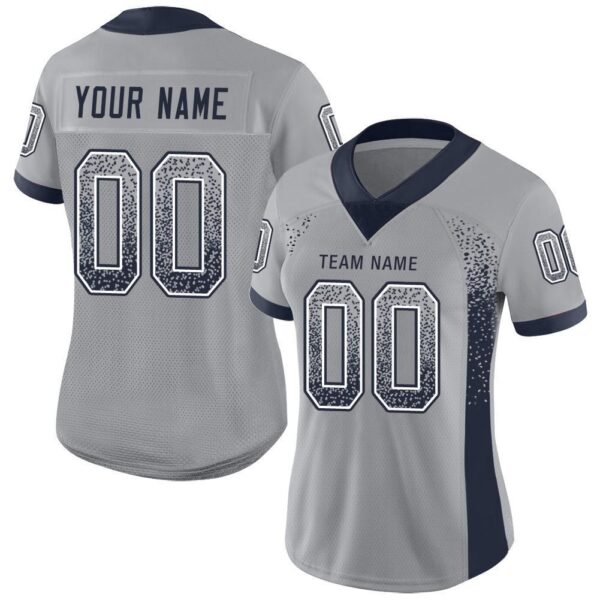 dallas_0036 Custom Light Gray Navy-White Drift Fashion Football Jersey