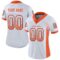 Custom White Orange-Navy Drift Fashion Football Jersey