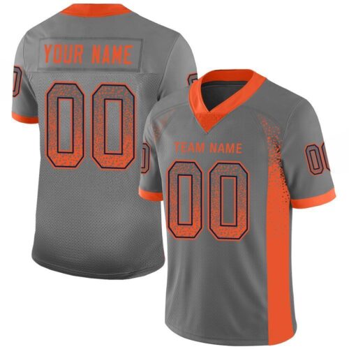 denver_0041 Custom Gray Orange-Navy Drift Fashion Football Jersey