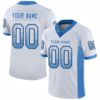 Custom White Powder Blue-Black Drift Fashion Football Jersey