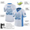 Custom White Powder Blue-Black Drift Fashion Football Jersey