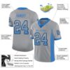 Custom Light Gray Powder Blue-Black Drift Fashion Football Jersey