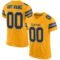 gold_0005 Custom Gold Navy-Powder Blue Mesh Authentic Football Jersey