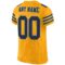 gold_0012-3 Custom Gold Navy-Powder Blue Mesh Authentic Football Jersey