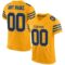 gold_0012 Custom Gold Navy-Powder Blue Mesh Authentic Football Jersey