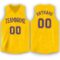 Custom Gold Purple V-Neck Basketball Jersey