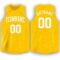 Custom Gold White Round Neck Basketball Jersey