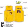 Custom Gold Purple Round Neck Basketball Jersey