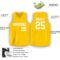 Custom Gold White V-Neck Basketball Jersey