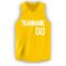 Custom Gold White V-Neck Basketball Jersey