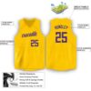 Custom Gold Purple V-Neck Basketball Jersey