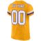 Custom Gold White-Purple Mesh Authentic Football Jersey